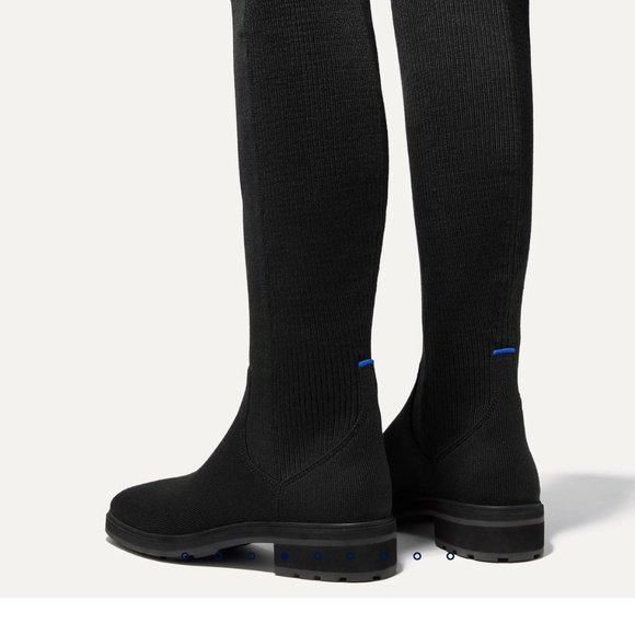 Rothy's The Tall Lug Boot - Onyx Black Size 6 - Picture 2 of 9